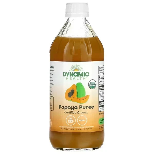 Dynamic Health Papaya Puree (Certified Organic) 16 fl. oz