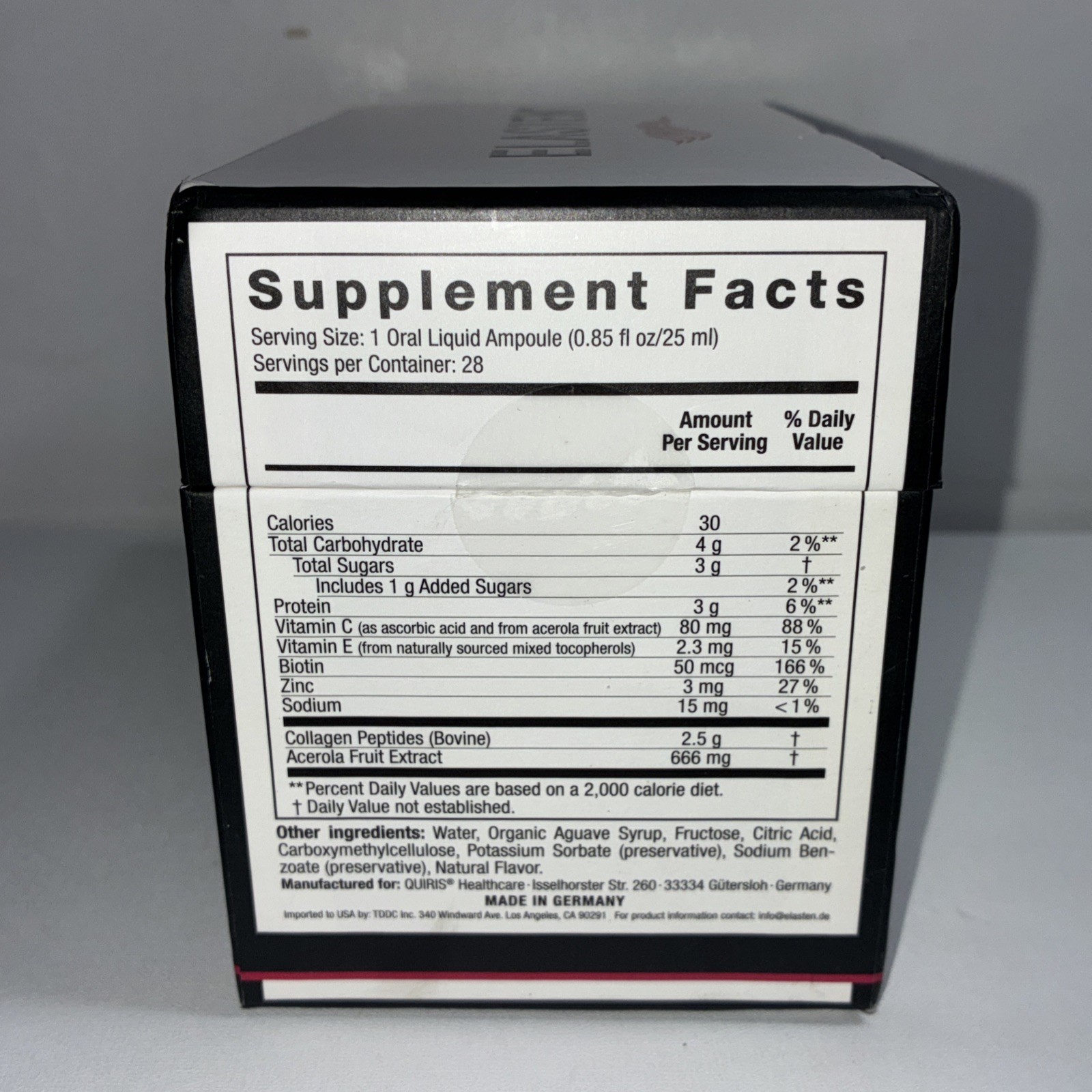 Sealed Elasten Vitamin Dietary Supplement 28 Oral Liquid Ampoules