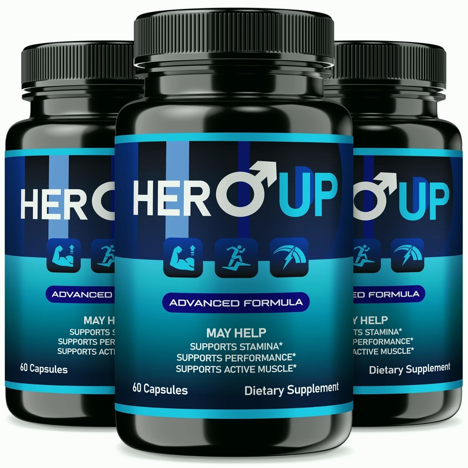(3 Pack) Hero Up Capsules – HeroUp for Men Capsules Advanced Formula – 60 Caps