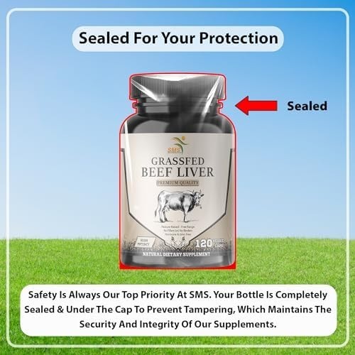 Desiccated Thyroid Supplement W/ Beef Liver Thyroid Glandular Grass Fed, 120 PCS