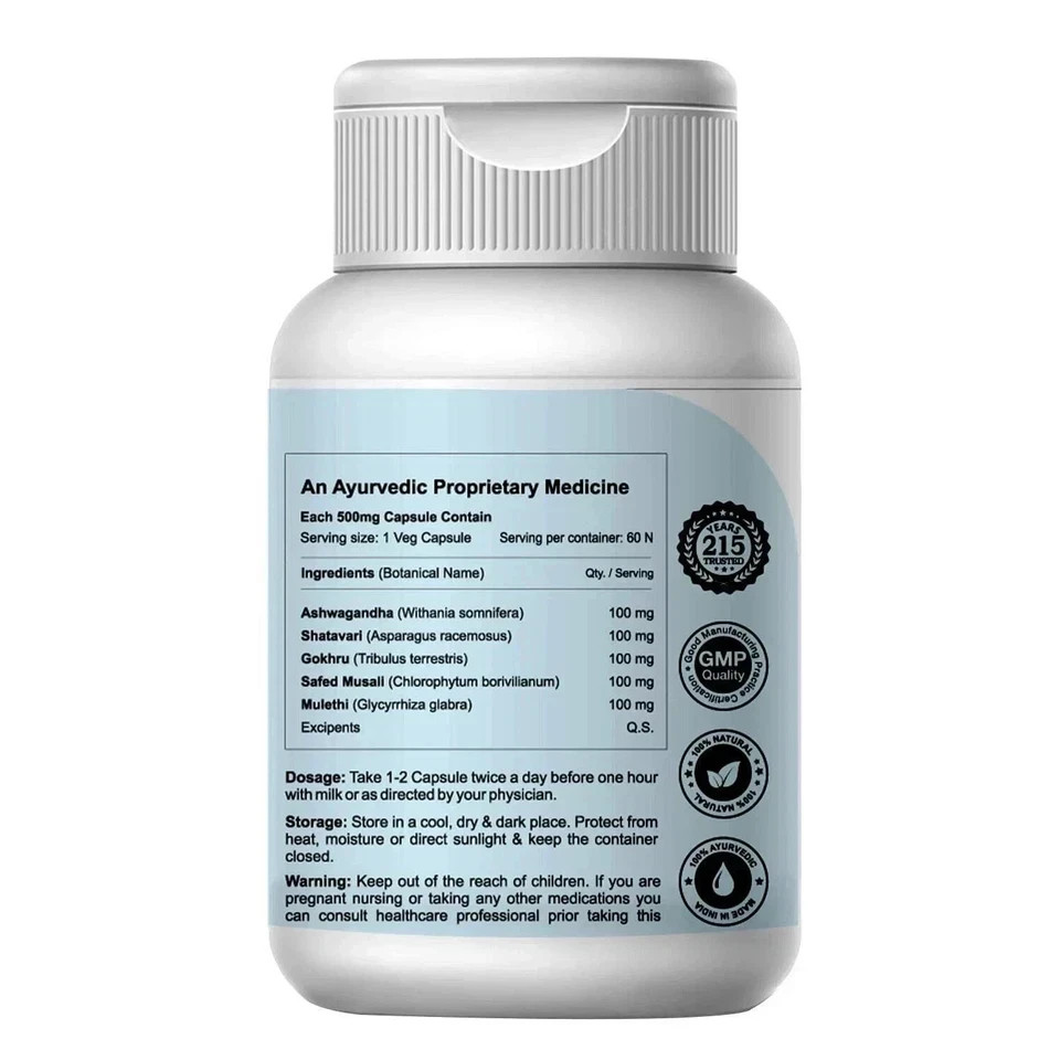 BODY GROW Fast Weight Gain Pills Ayurvedic Muscle Mass Gainer For Men (60-180N)