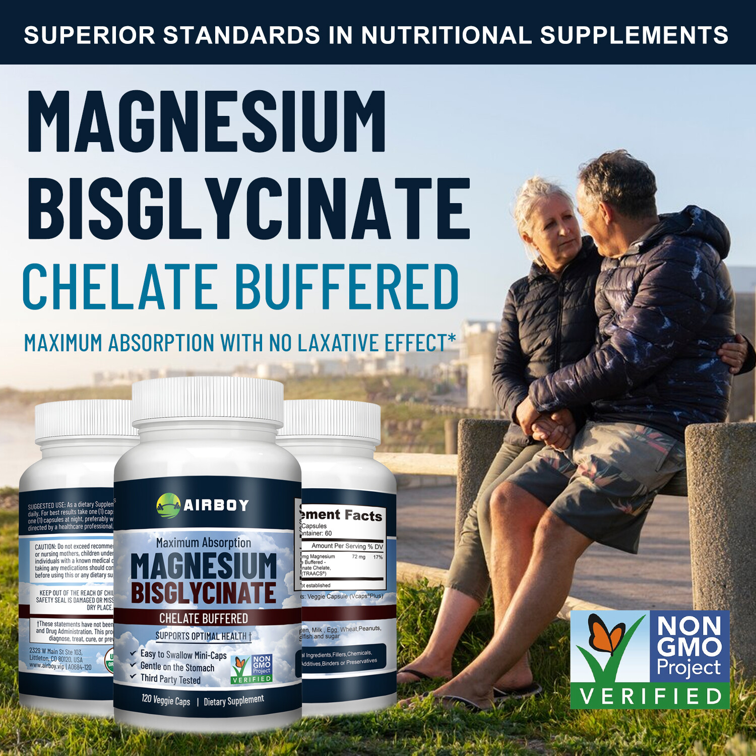 Magnesium Bisglycinate – High Absorption Chelated, Bones Joint & Muscle Support