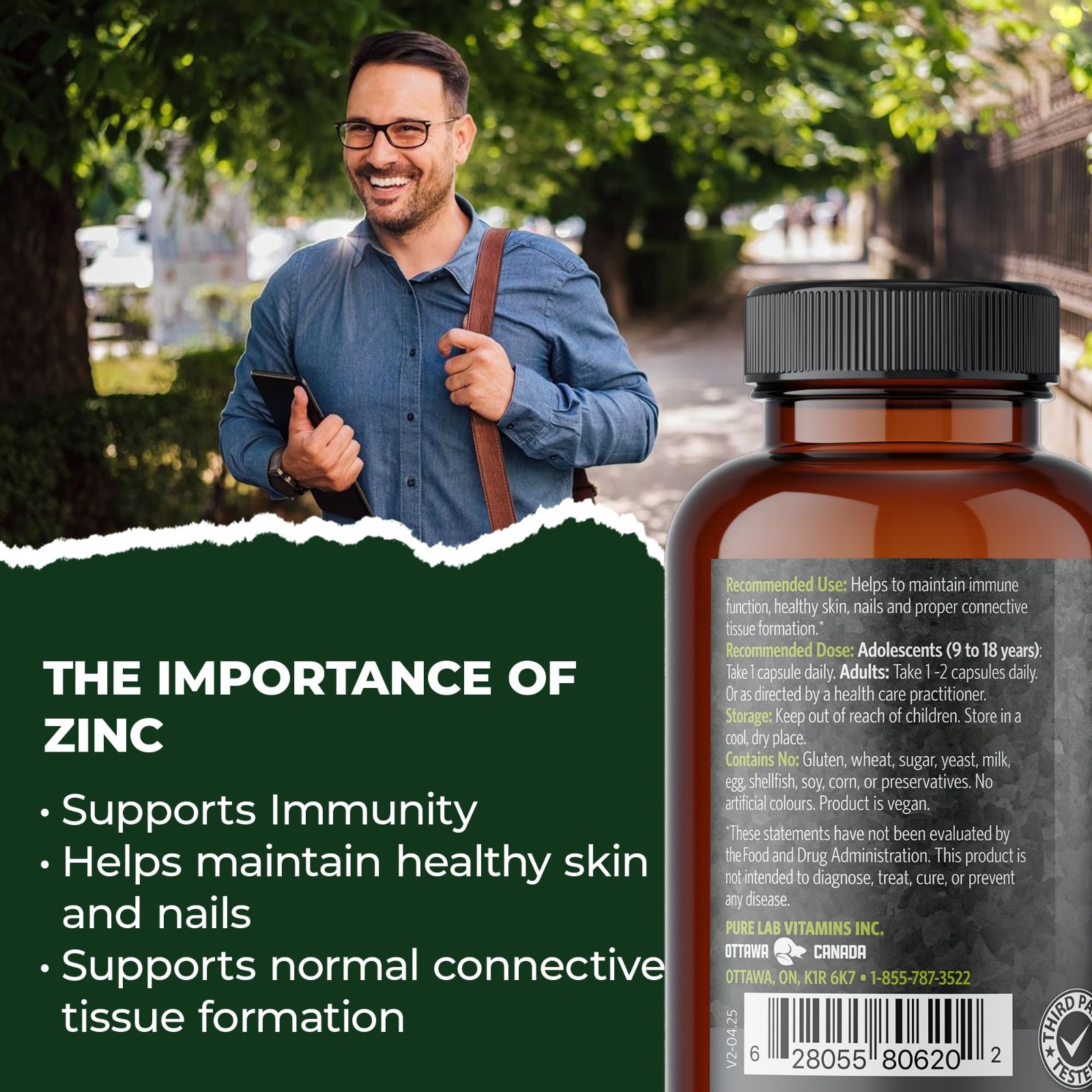 Zinc Glycinate 150 Vegi-Caps – Immune Support, High Absorption, Vegan Friendly