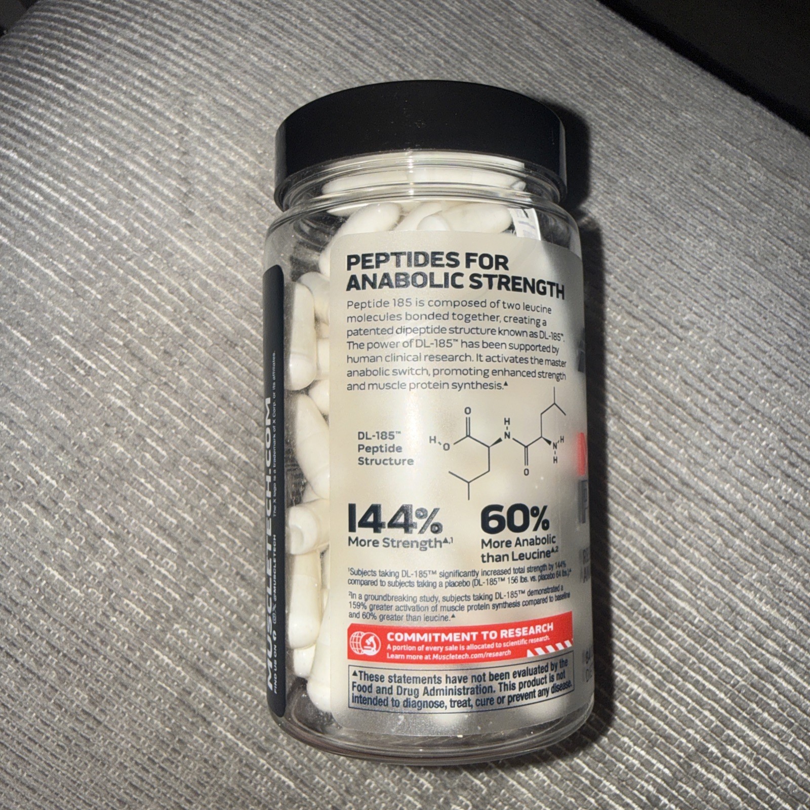 MuscleTech Muscle Peptide 185 Strength & Muscle Growth 84 Veg Cap NEW Exp 4/2029