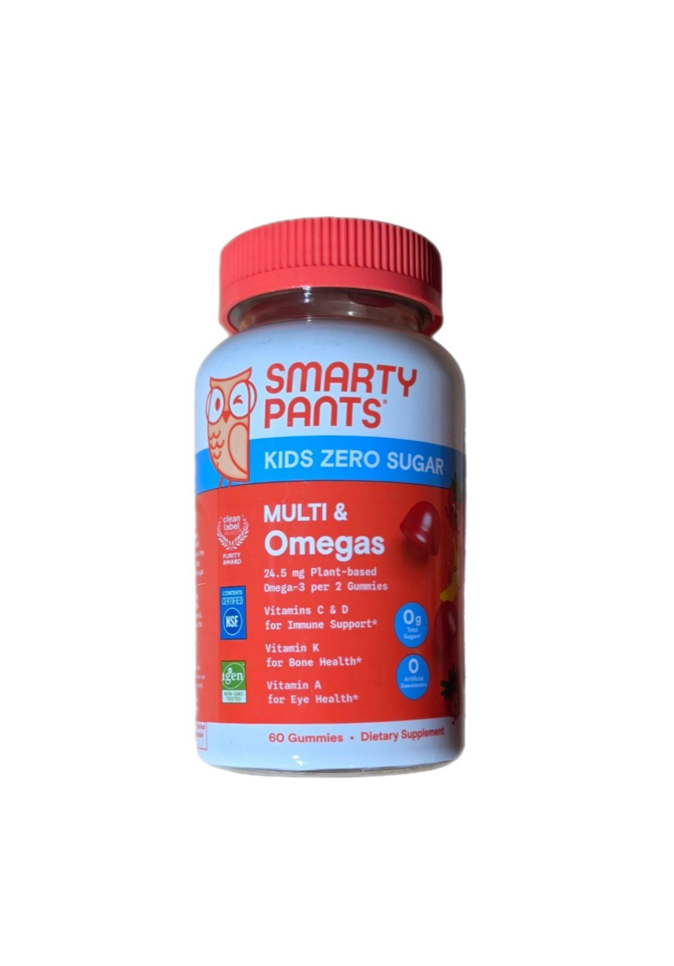 Smarty Pants – Kids Zero Sugar Multi & Omegas Gummies – 60 Count – Exp: 12/2026