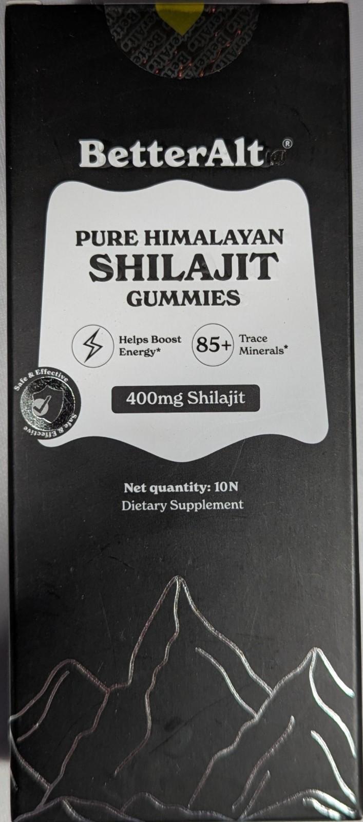 BetterAlt Pure Himalayan 400mg Shilajit – 10 Gummies