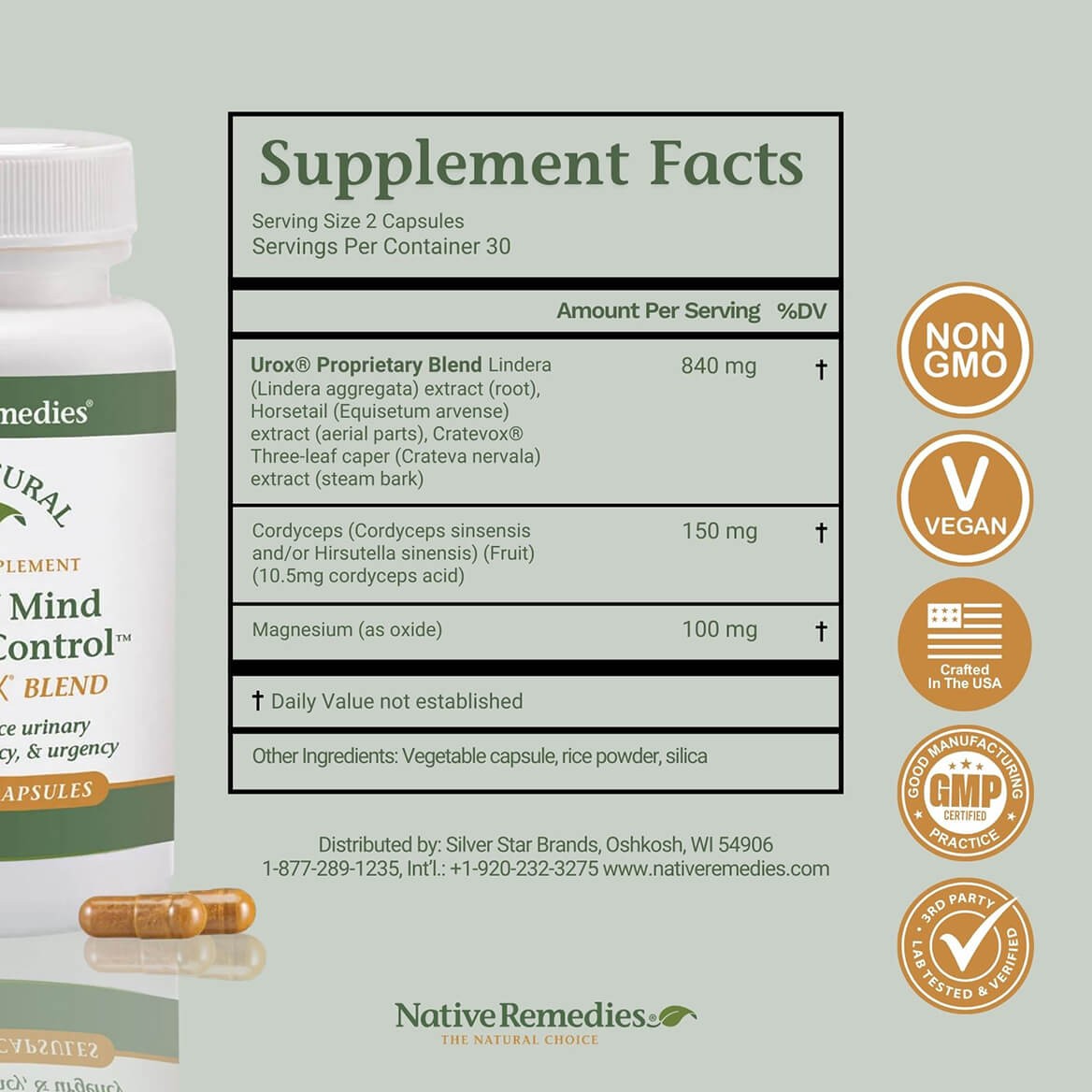 Native Remedies Bladder Control Supplements – Peace of Mind with Urox – Bladder