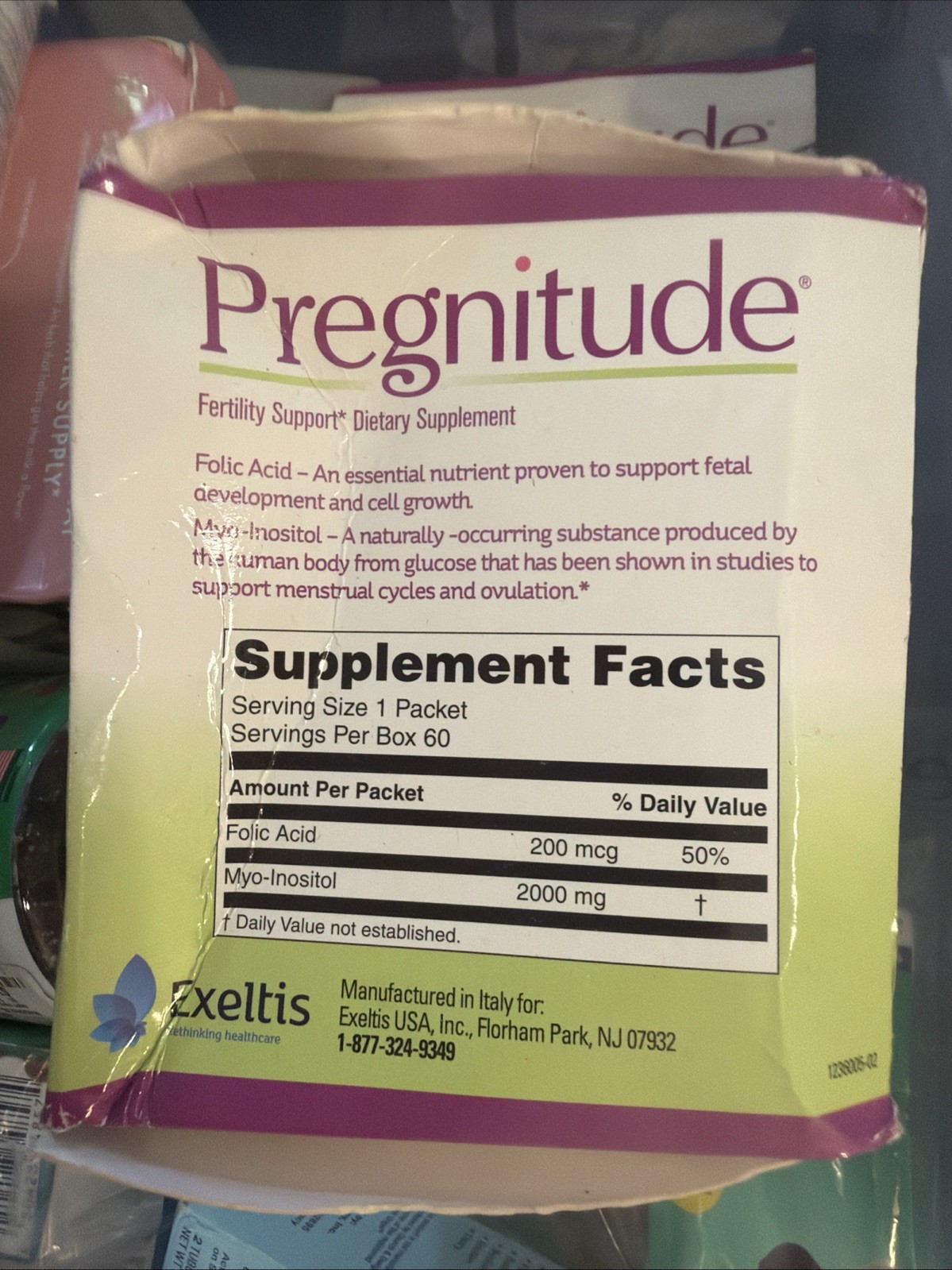 Pregnitude Fertility Support Dietary Supplement 60 Packets Expiration 03/2025