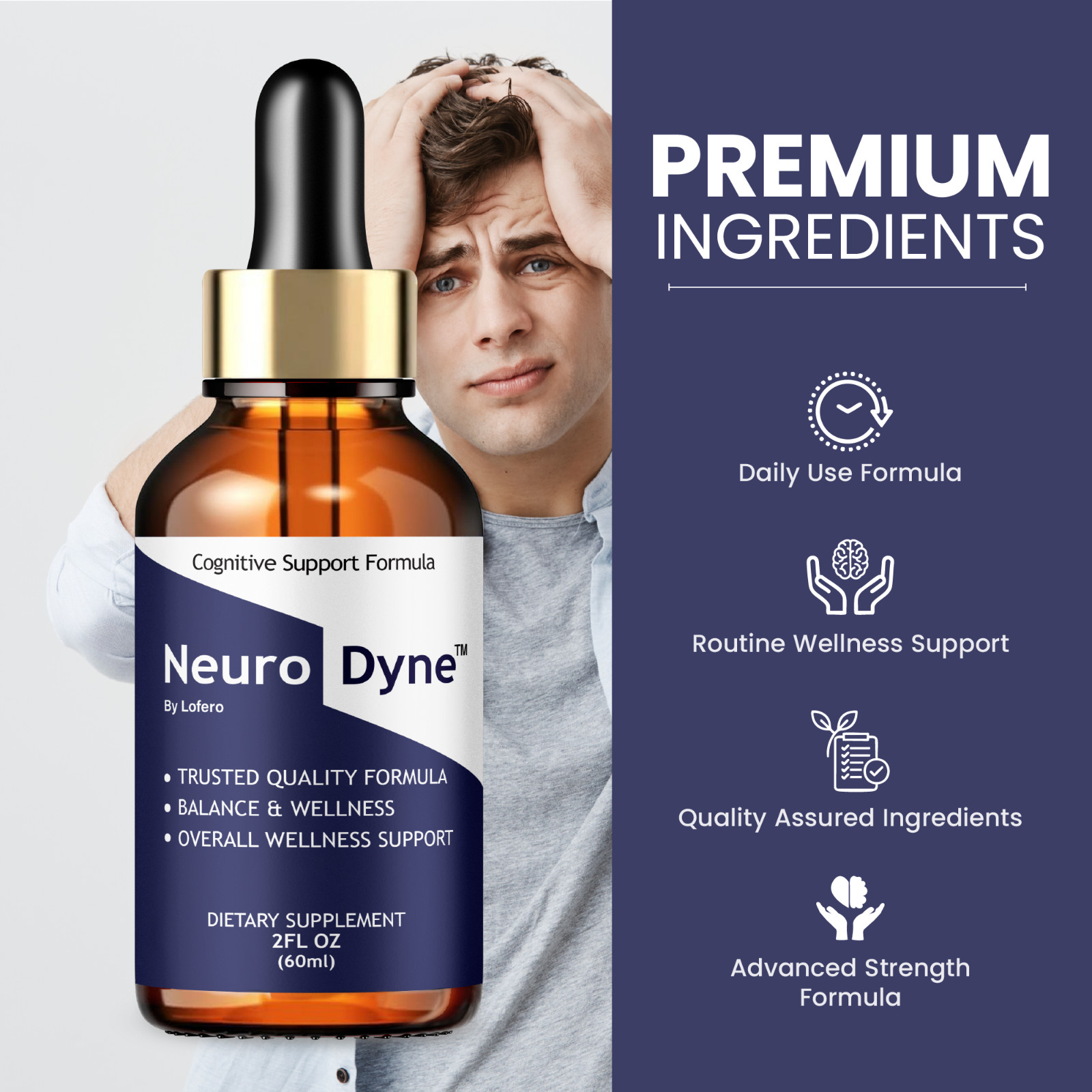 (3 Pack) Neurodyne Drops Advanced Nerve Health Support, Neuro Dyne (6oz)
