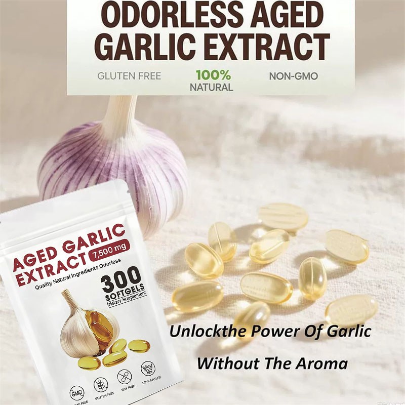 Garlic Aged Extract, 300 Softgels, 7500mg Odorless Heart & Immune USA Hot