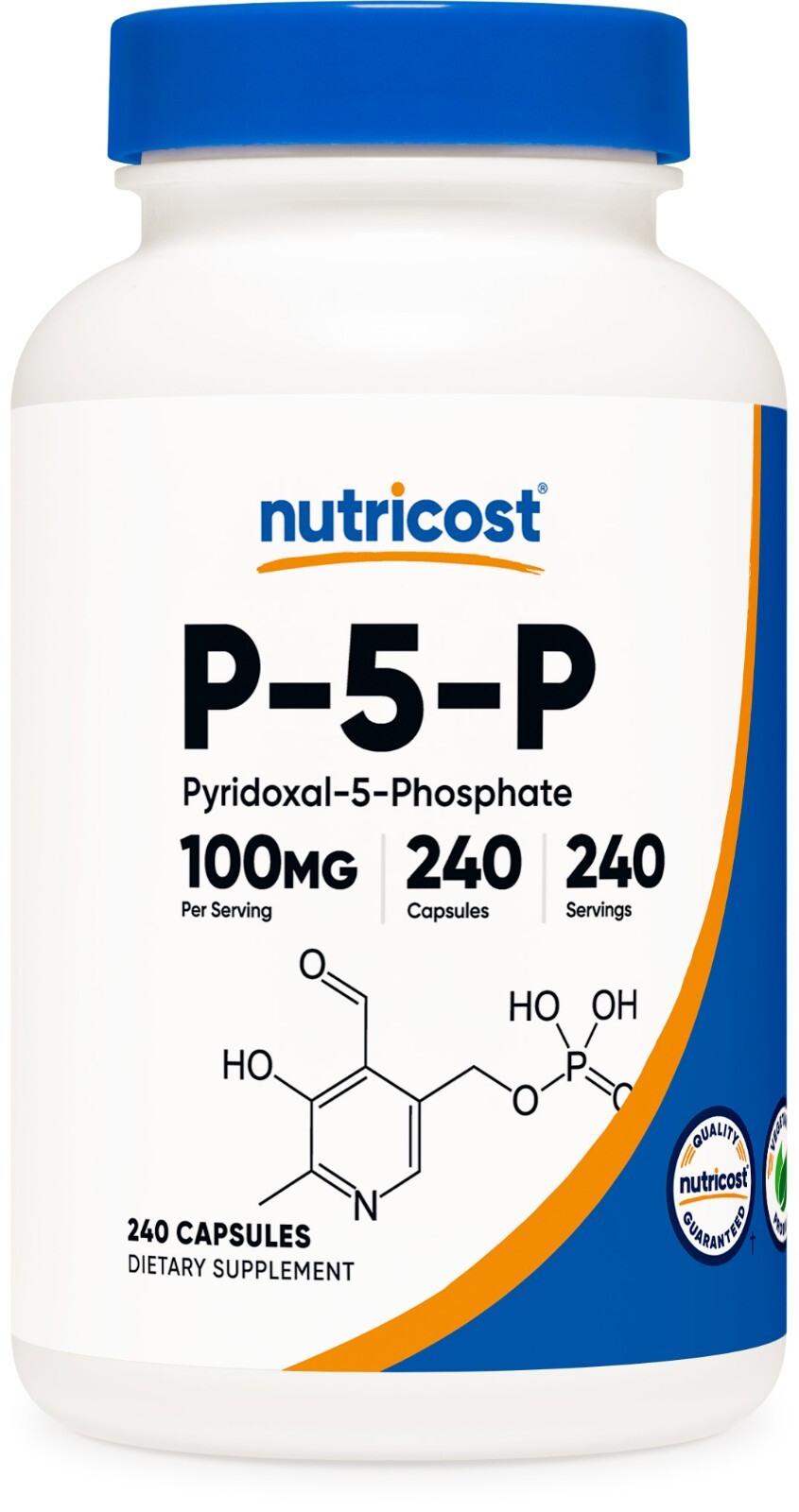 Nutricost P5P Vitamin B6 Supplement 100mg, 240 Capsules (Pyridoxal-5-Phosphate)