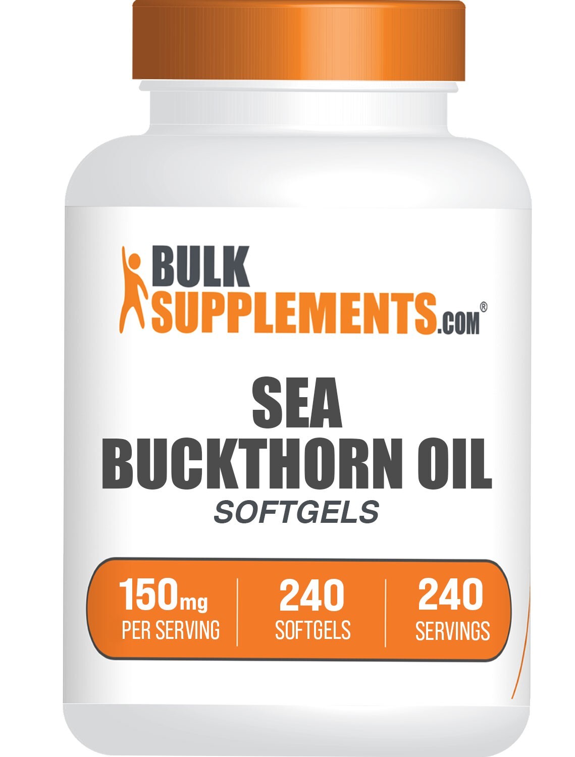 BulkSupplements Sea Buckthorn Oil 240 Softgels – 150mg Per Serving