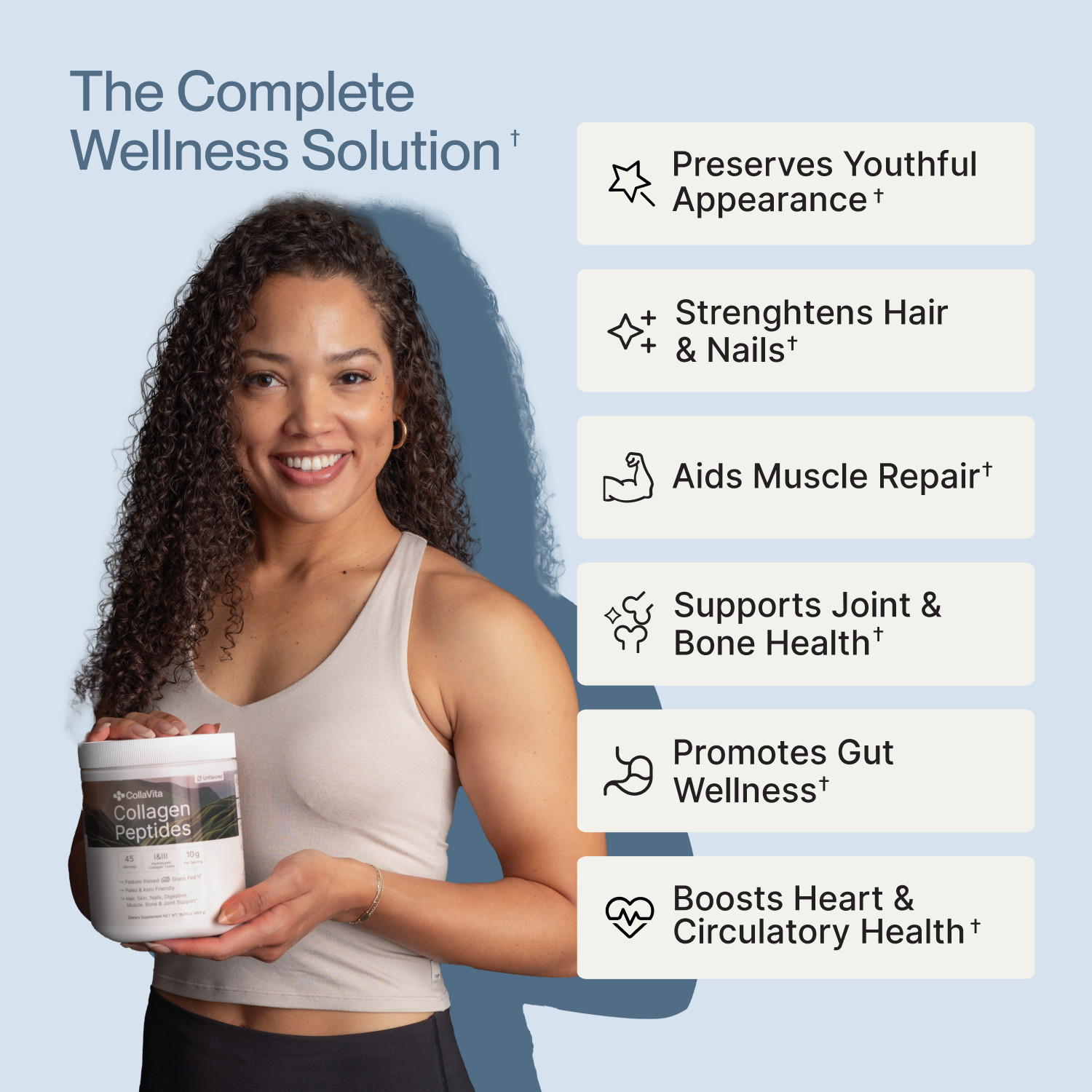 Grass-Fed Collagen Peptides Powder Hydrolyzed Type I III Hair Skin Joint 10oz