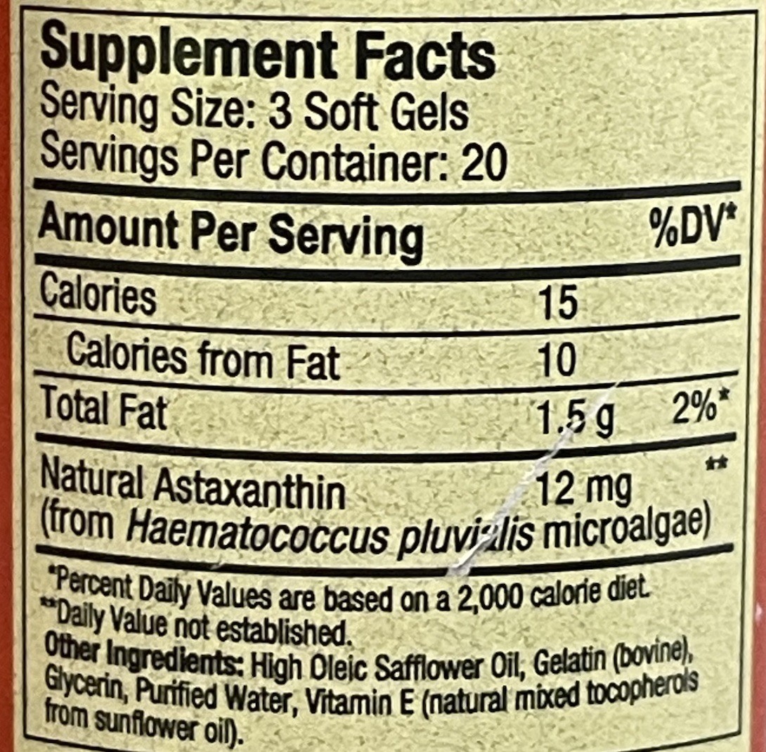 BioAstin Hawaiian Astaxanthin 4mg 60 softgels **NEW SEALED** Exp 6/2027