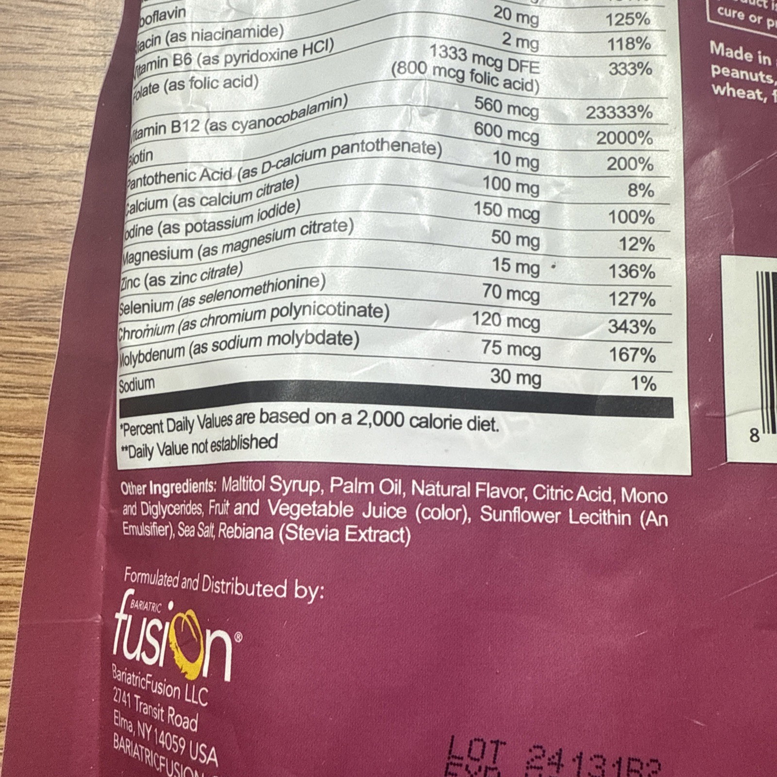 2x Bariatric Fusion Multivitamin Soft Chew Mixed Berry Fruit Flavor 60 Ct