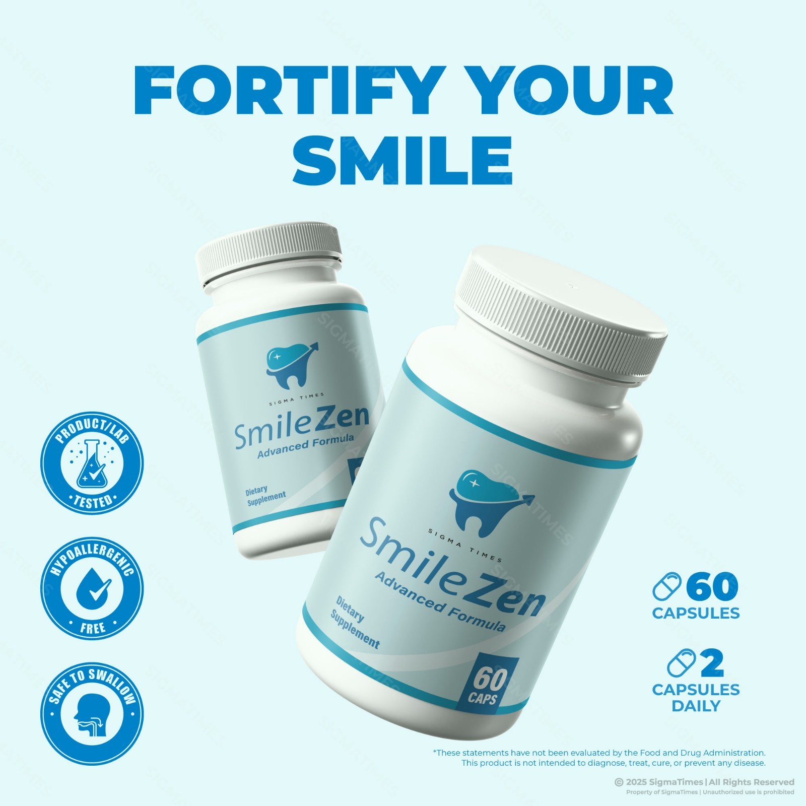 SmileZen Capsules, Smile Zen Oral & Dental Health Care For Teeth and Gums -2Pack