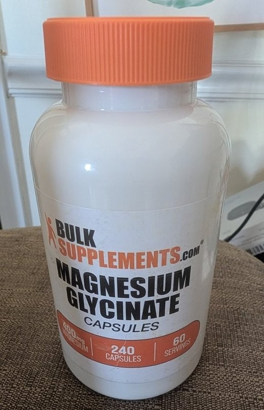 Bulk Supplements Magnesium Glycinate – 240 Capsules – 200mg – Exp 11/30/2027