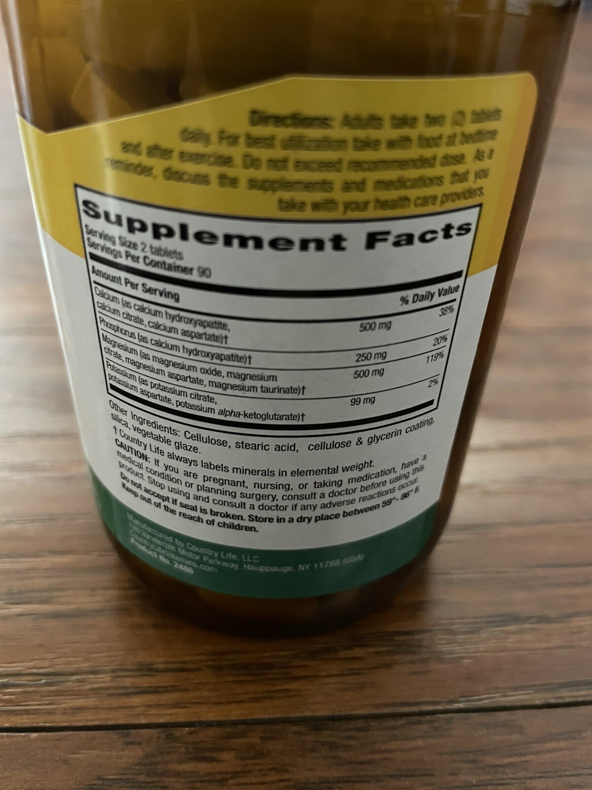 Country Life – Target-Mins Calcium-Magnesium Potassium – 180 Tablets 01/27 Exp.