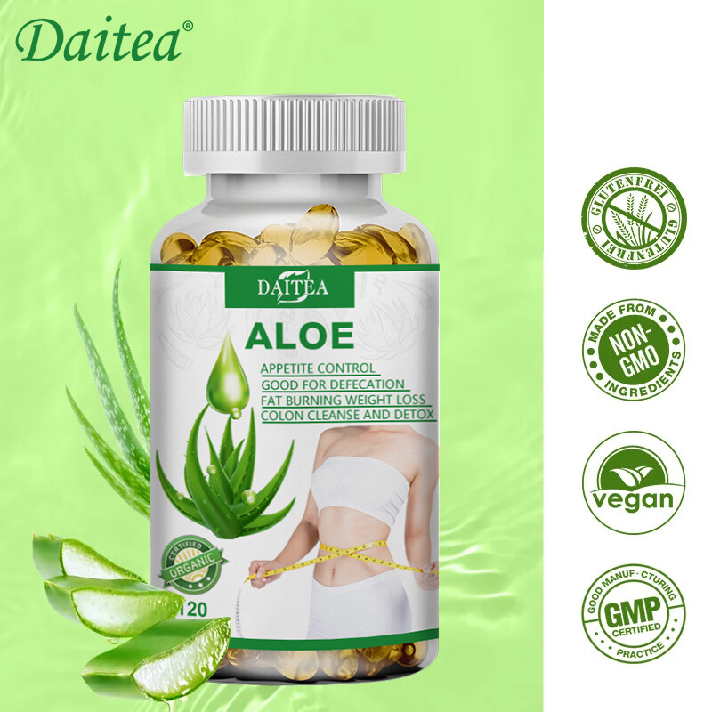 Aloe Vera Extract 5000mg 120 Capsules,Boost Metabolism Supplement
