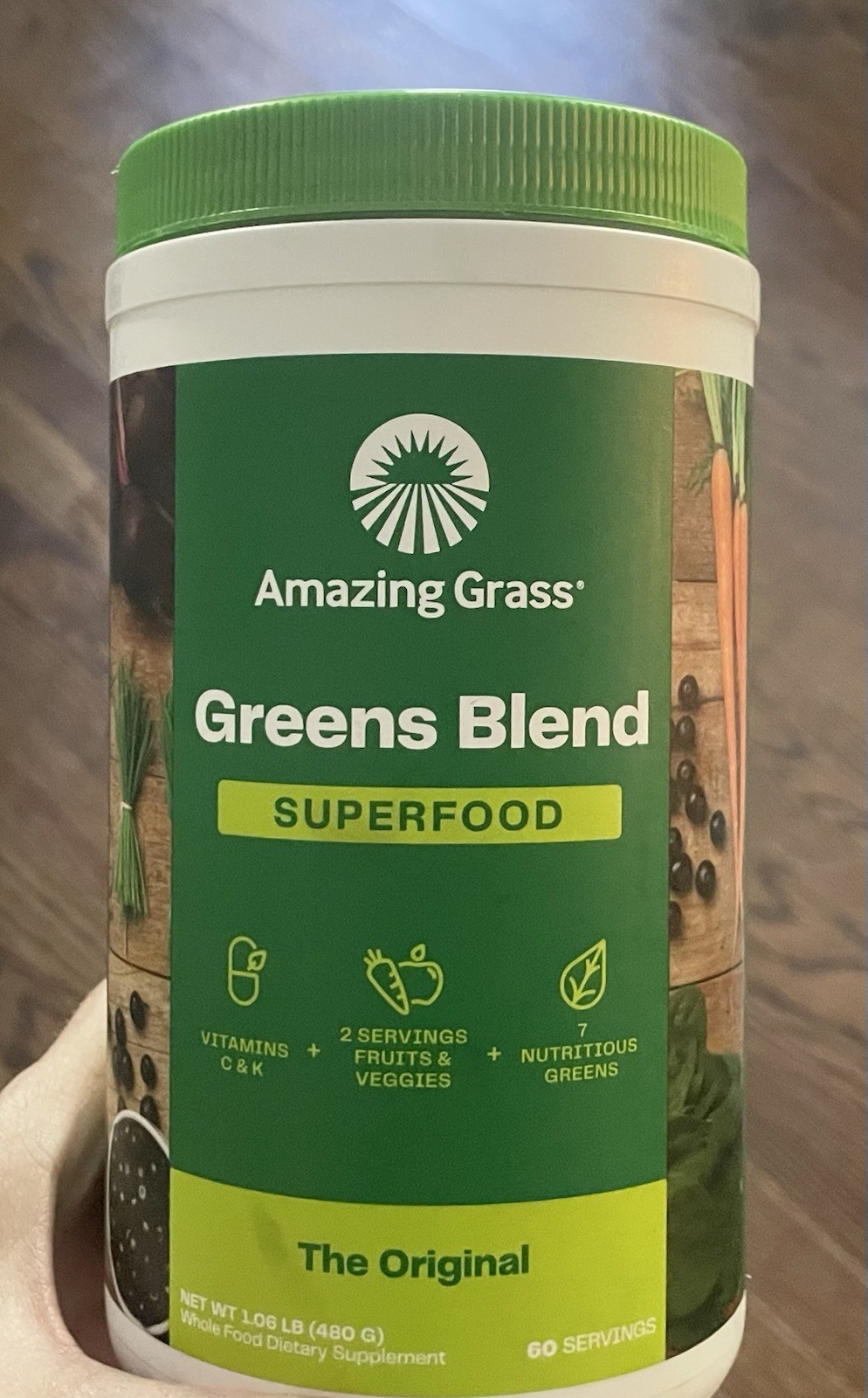 Amazing Grass Greens Blend Superfood The Original Powder 60 Servings EX 7/26