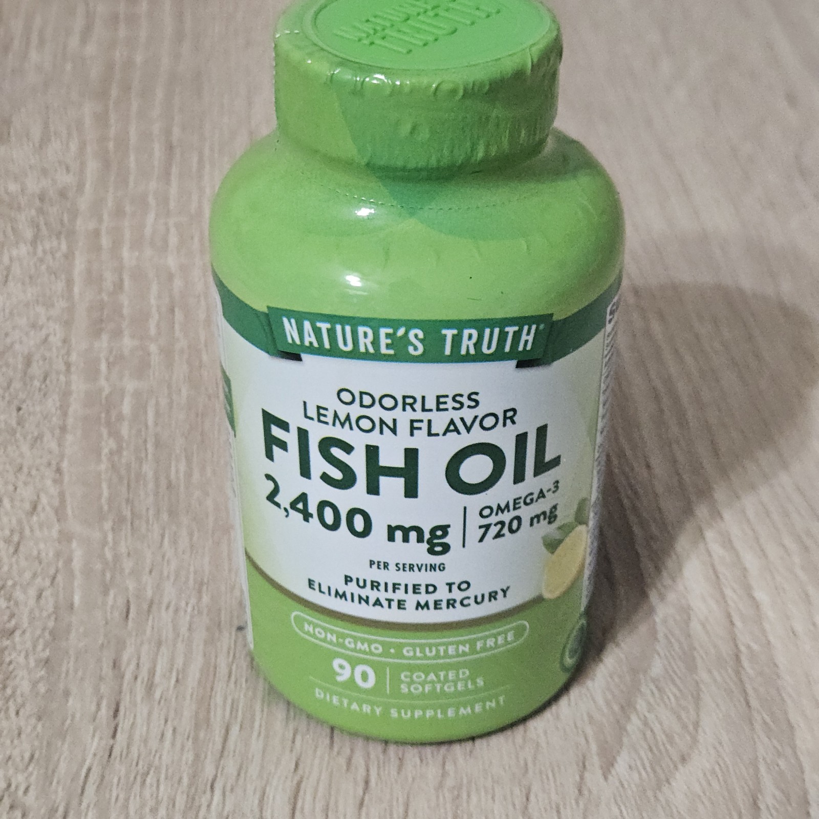 NT Odorless Fish Oil 2400mg Softgels 90 ct — Exp 02/2028 Lemon Flavor