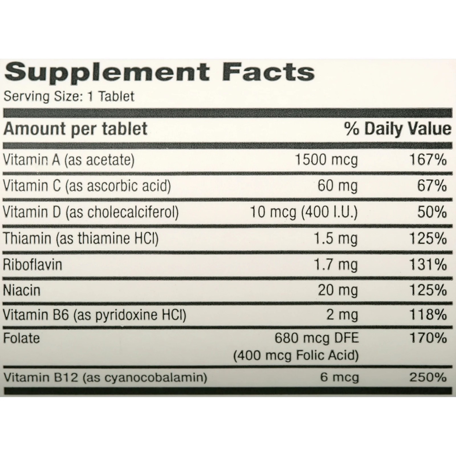 Rugby Daily-Vite Multivitamin Daily Vitamin Supplement for Adults 100 Tablets