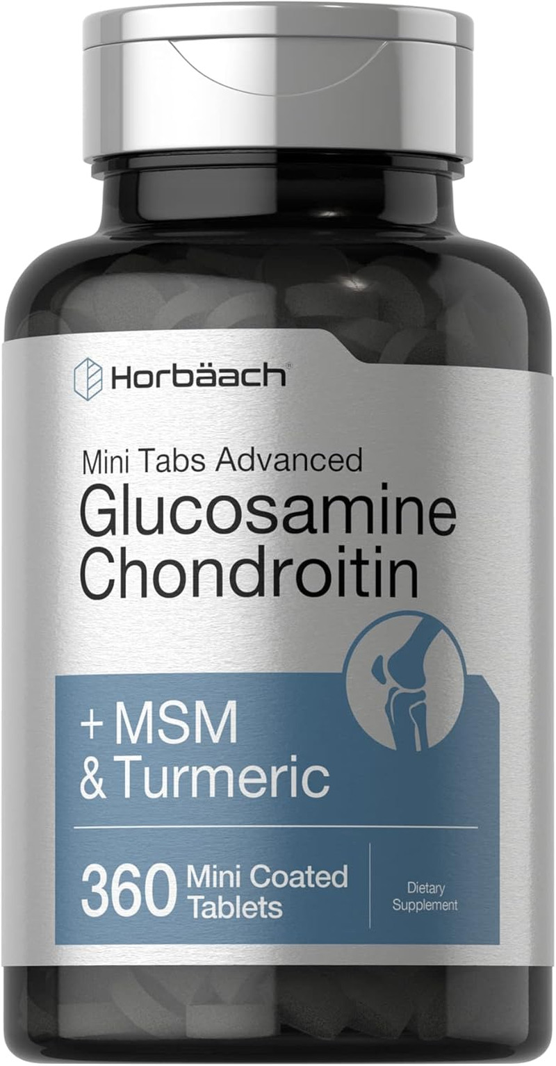 Glucosamine Chondroitin MSM Turmeric | 360 Tabs | Joint Support | Gluten Free