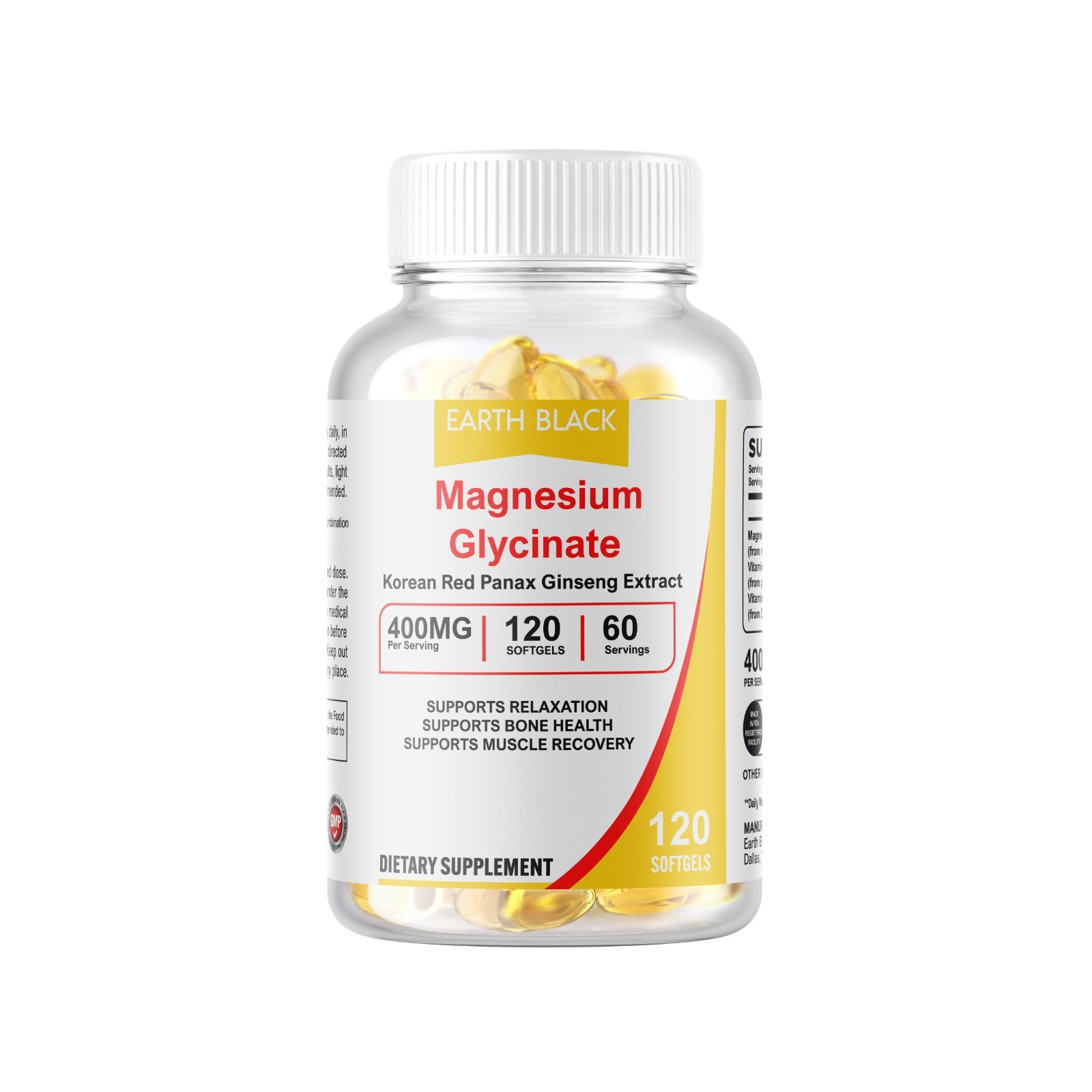 Magnesium Glycinate 400mg 240 Softgels For Sleep, Stress Relief Support Bone