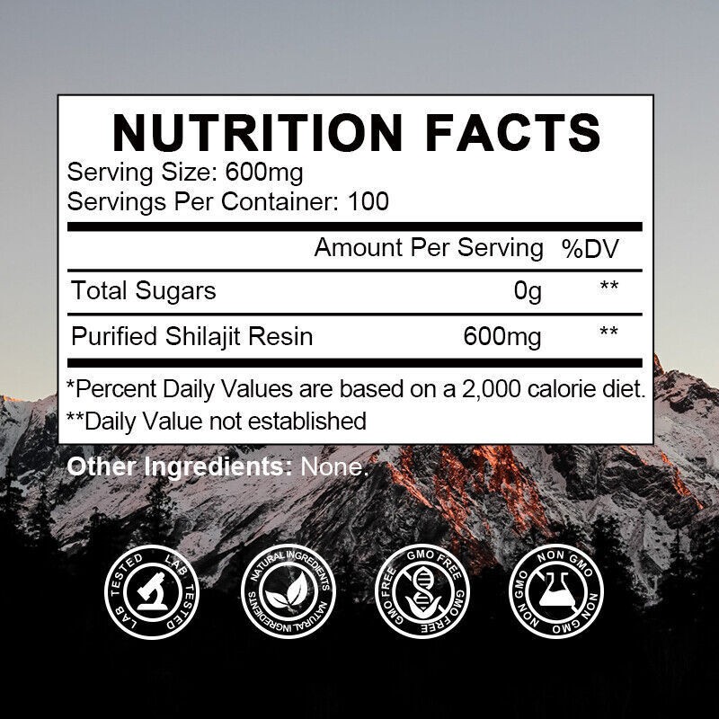 Pure 100% Himalayan Shilajit, Soft Resin, Organic, Extremely Potent, Fulvic Acid