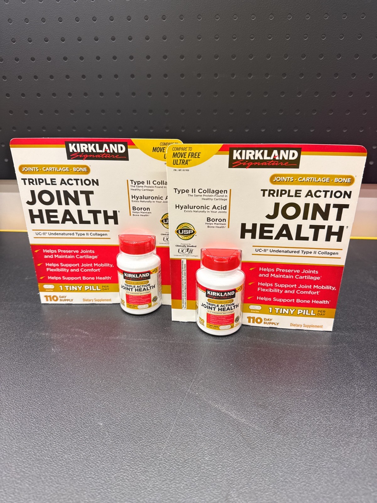 2 Packs Kirkland Triple Action Joint Health 110 Tablets Exp:05/2028