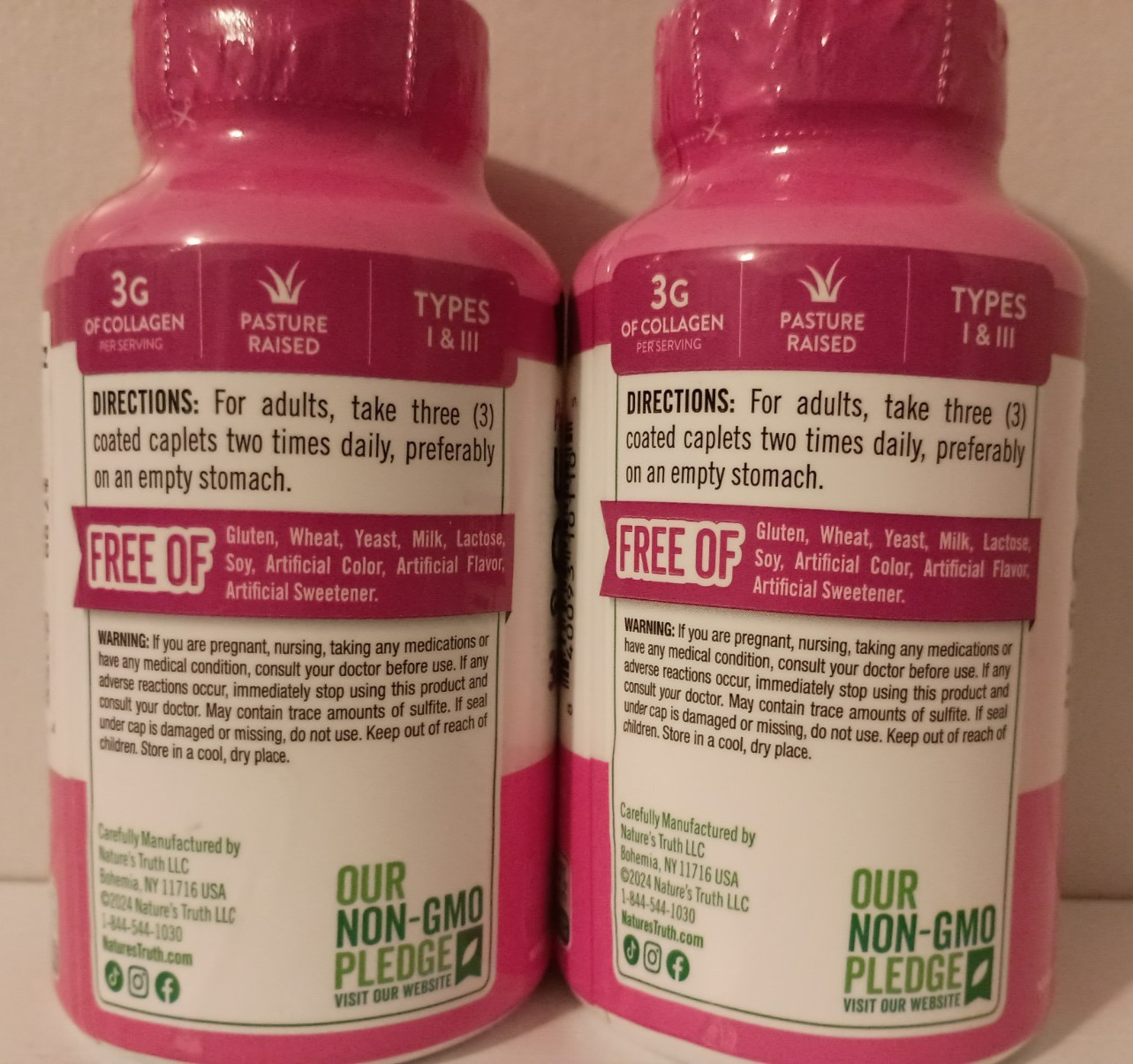 2 Nature’s Truth® Ultra Collagen Peptides 3000mg Type 1 & 3 with Vitamin C 90 Ct