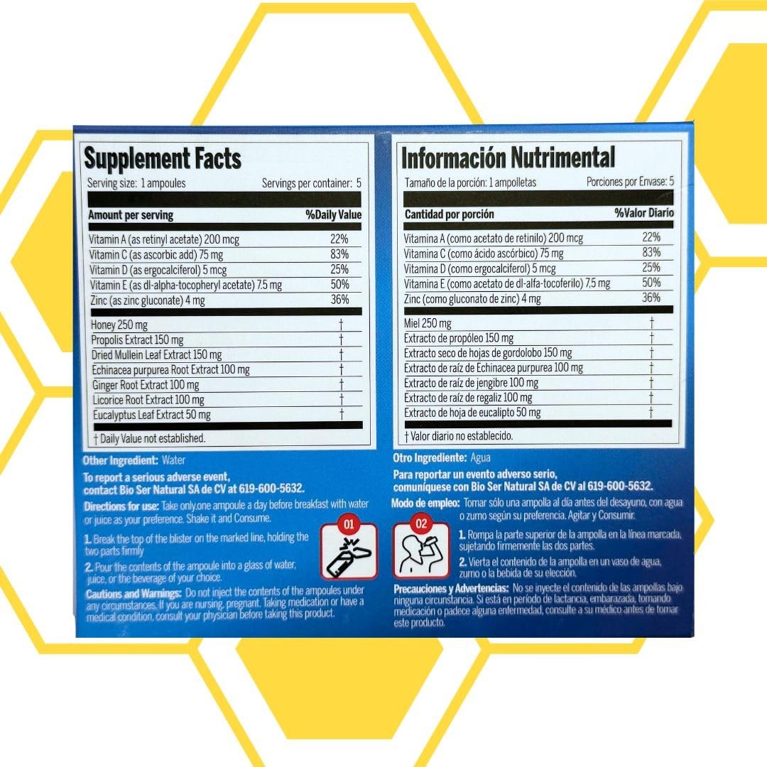 Aderogyl Oral Liquid Vitamins with A, C, D, E, Zinc, 0.03 Fl Oz (Pack of 5)