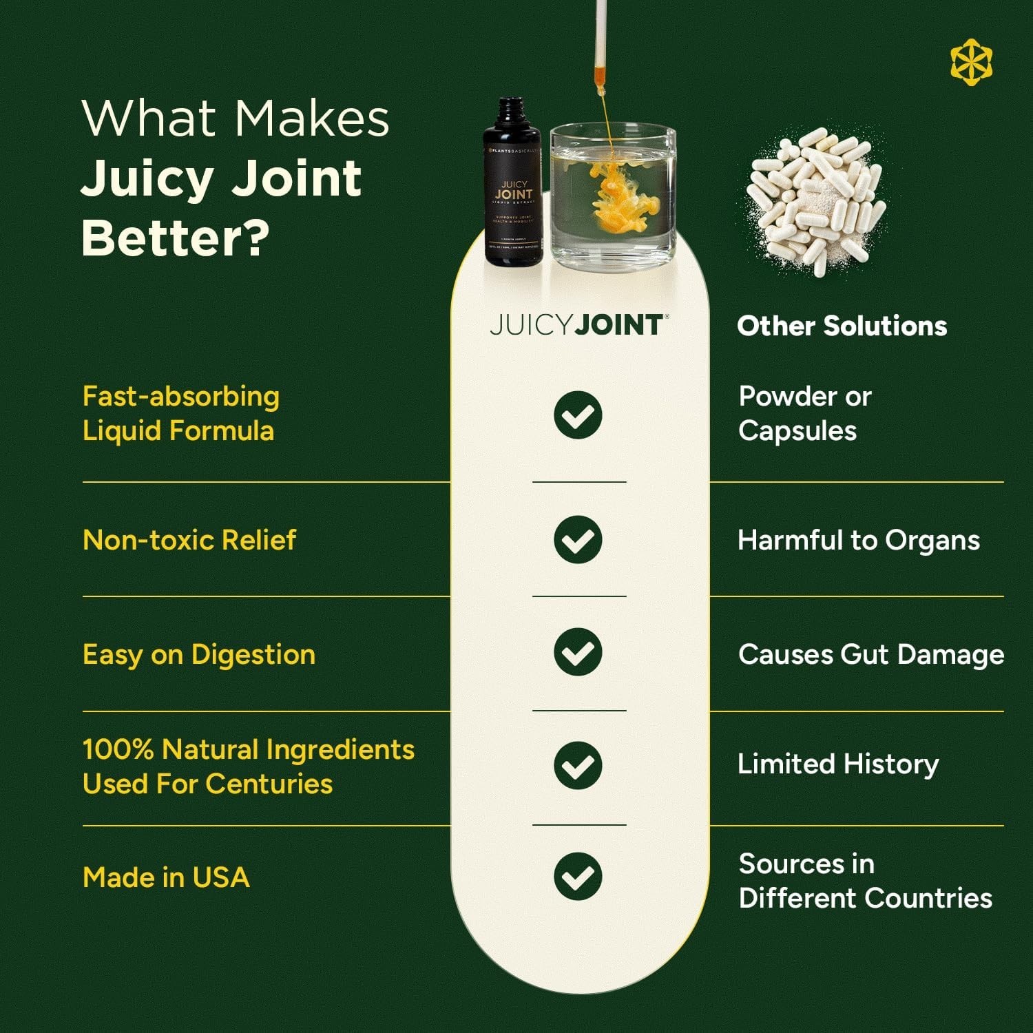 Juicy Joint Extract -100% Plant-Based Joint Support Supplements for Women & M…
