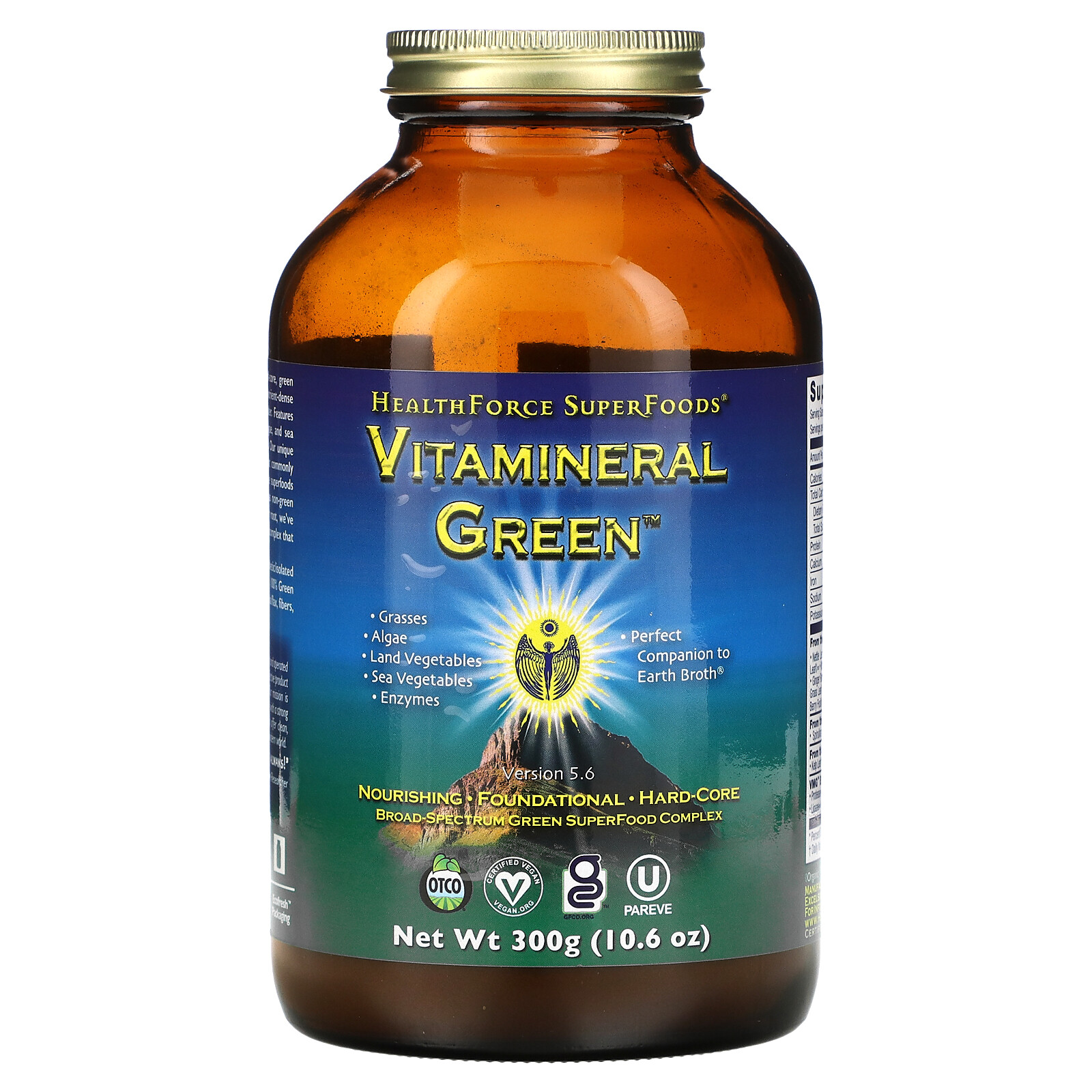 HealthForce Superfoods Vitamineral Green Version 5 3 10 6 oz 300 g Gluten-Free,