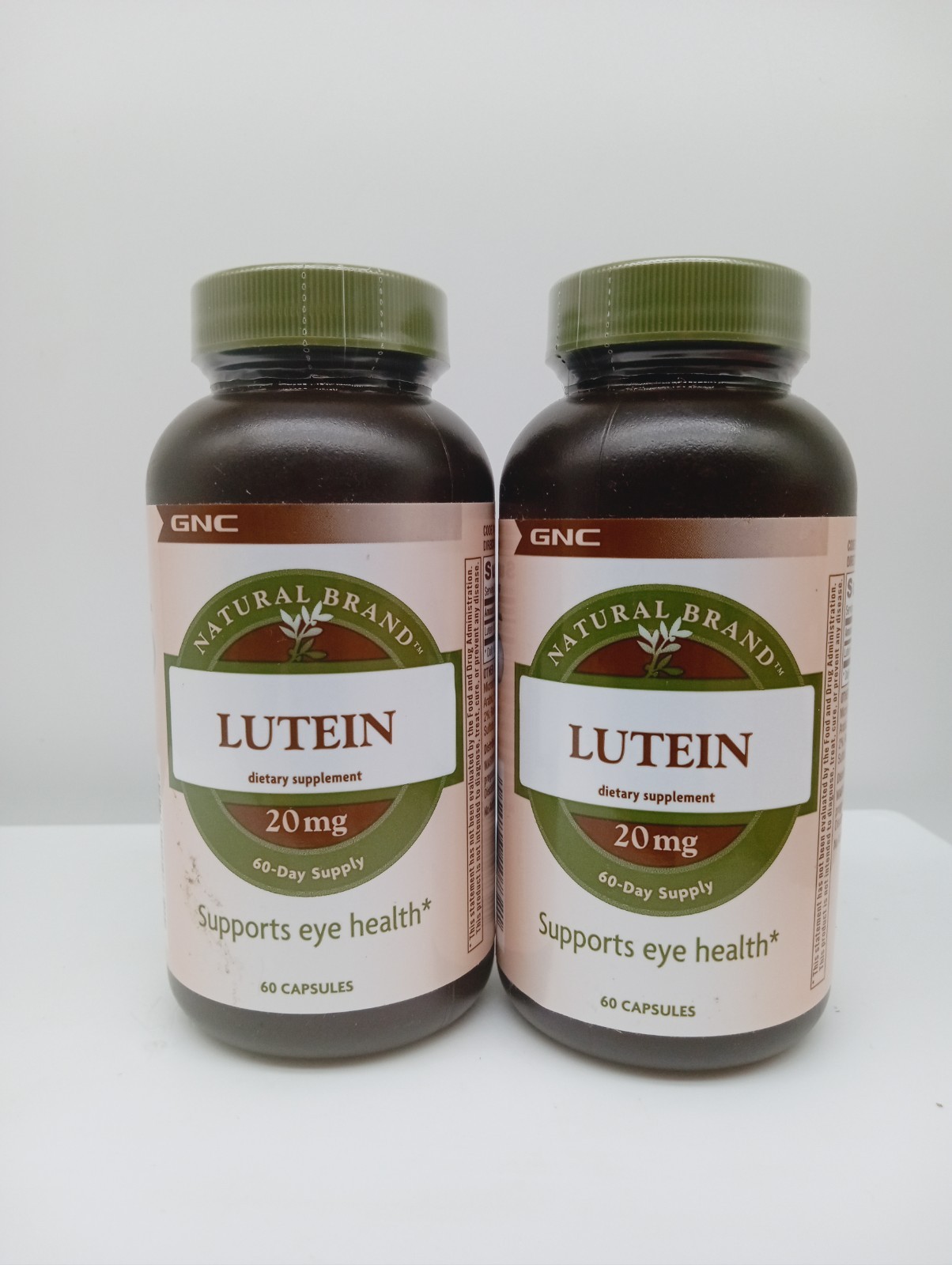 2-Pack GNC Natural Brand Lutein 20mg 60 Capsules EXP:12/2025