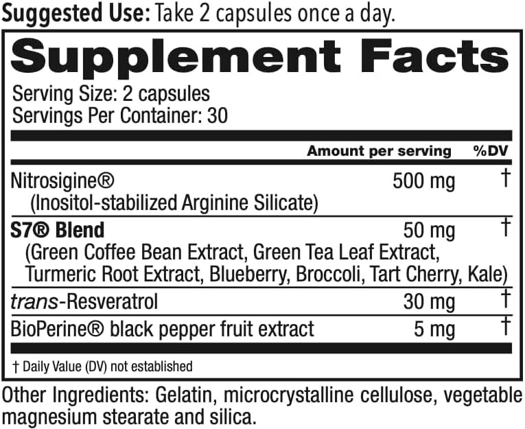BloodFlow-7 Nitric Oxide Supplements for Men & Women – Natural Nitric Oxide B…