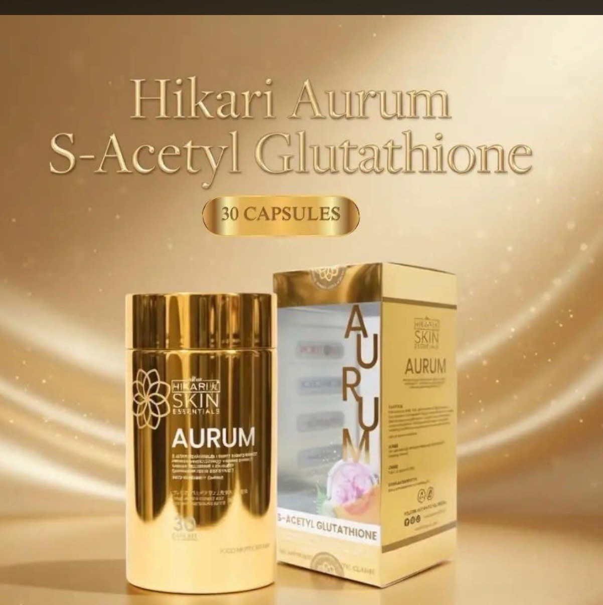 Hikari Aurum S-Acetyl Glutathione Sakura White Tomato Ceramide 30 Capsules