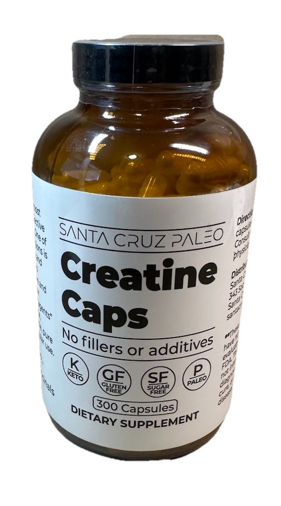 Santa Cruz Paleo Creatine Capsules, Supports Muscle Growth Paleo, keto 300 Cap