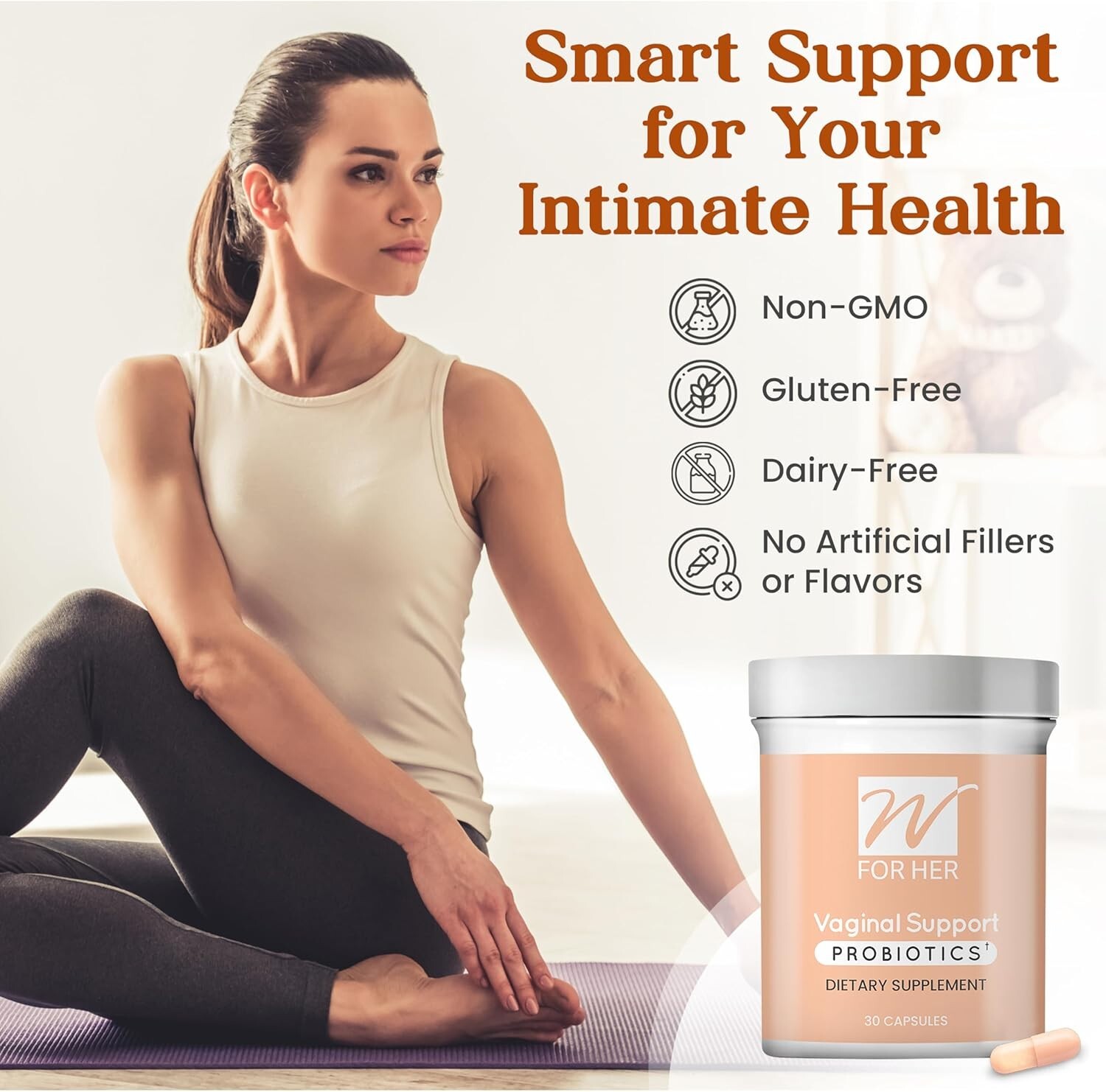 WforHer Vaginal Support Probiotics for Women -Feminine Care – Support Healthy V5