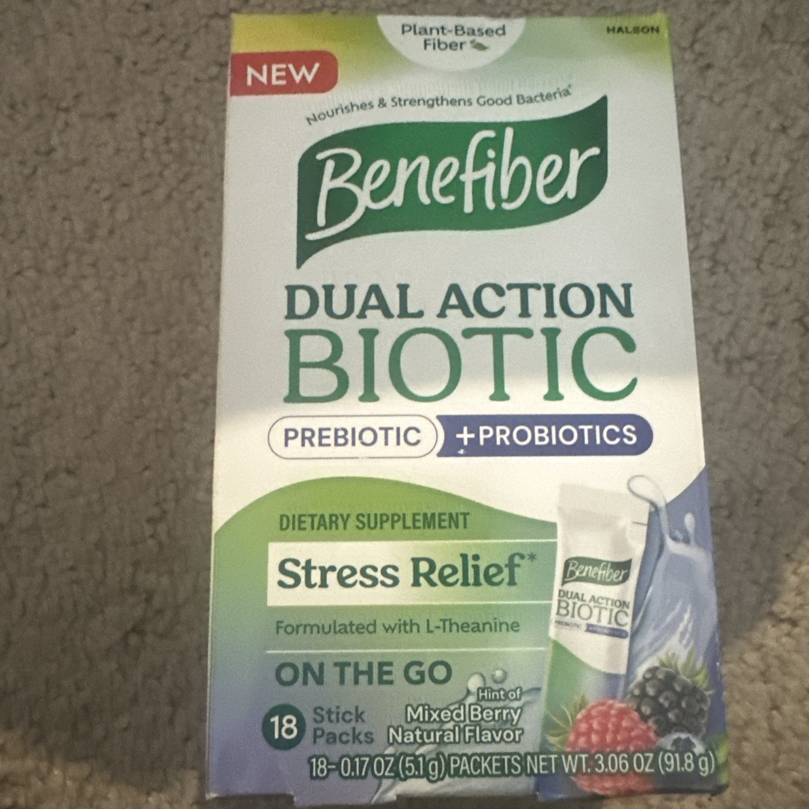 Dual Action Biotic Plus , 18 Count Stick Packs EXP: 12/2025