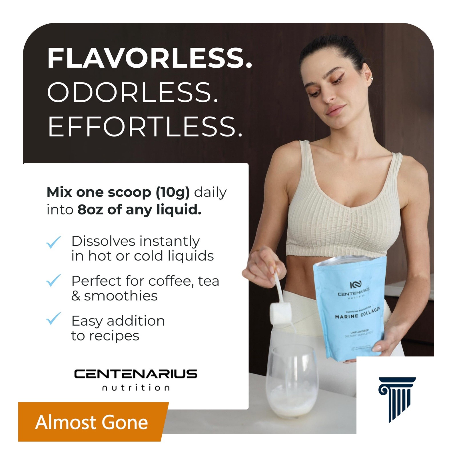 Centenarius Nutrition Marine Collagen Powder Unflavored 300g
