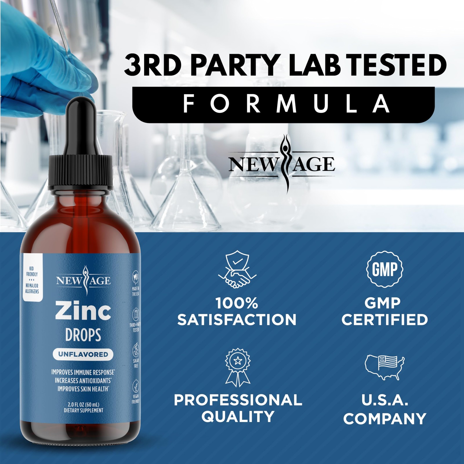 New Age Liquid Drops For All Ages By Age – For Immune Support Vegan 60