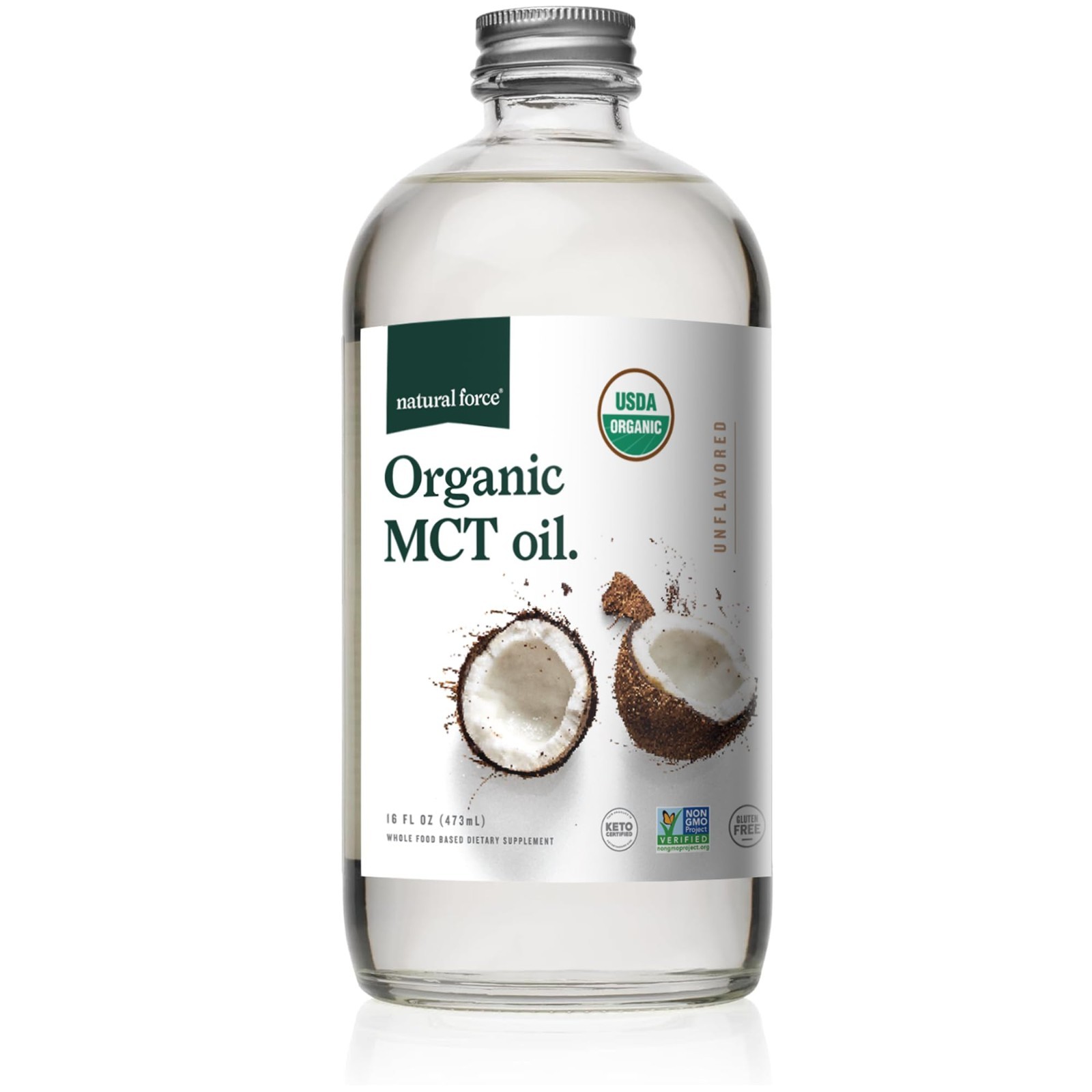 Organic MCT Oil 16oz – Pure Coconut Oil, Keto, Paleo, Vegan, Non-GMO, Lab Tested