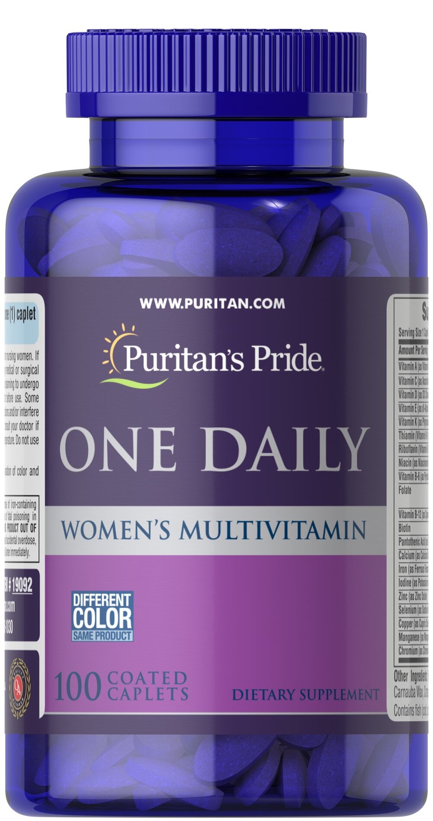 Puritan’s Pride One Daily Women’s Multivitamin – 100 Caplets