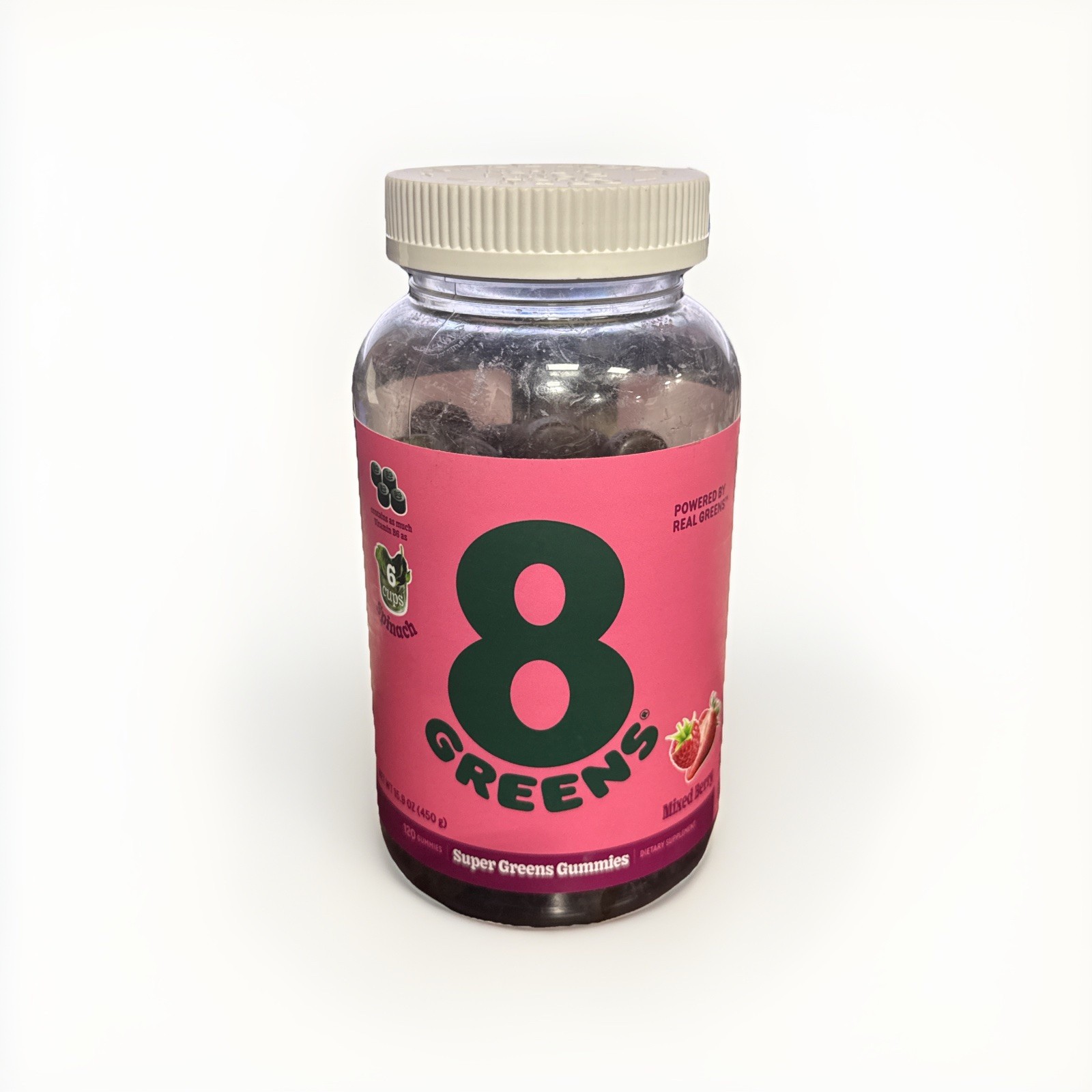 8Greens Super Green Gummies Made From Real Greens 30 Day Supply Mixed Berry09/27