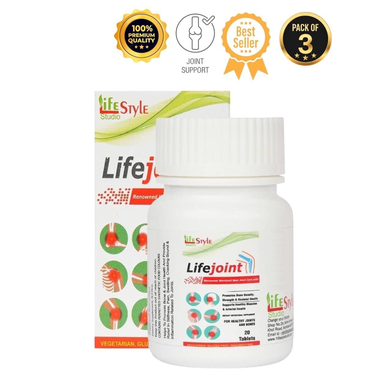 Lifestyle Stu.dio LifeJoint Joint Care 60 Veg Tablets
