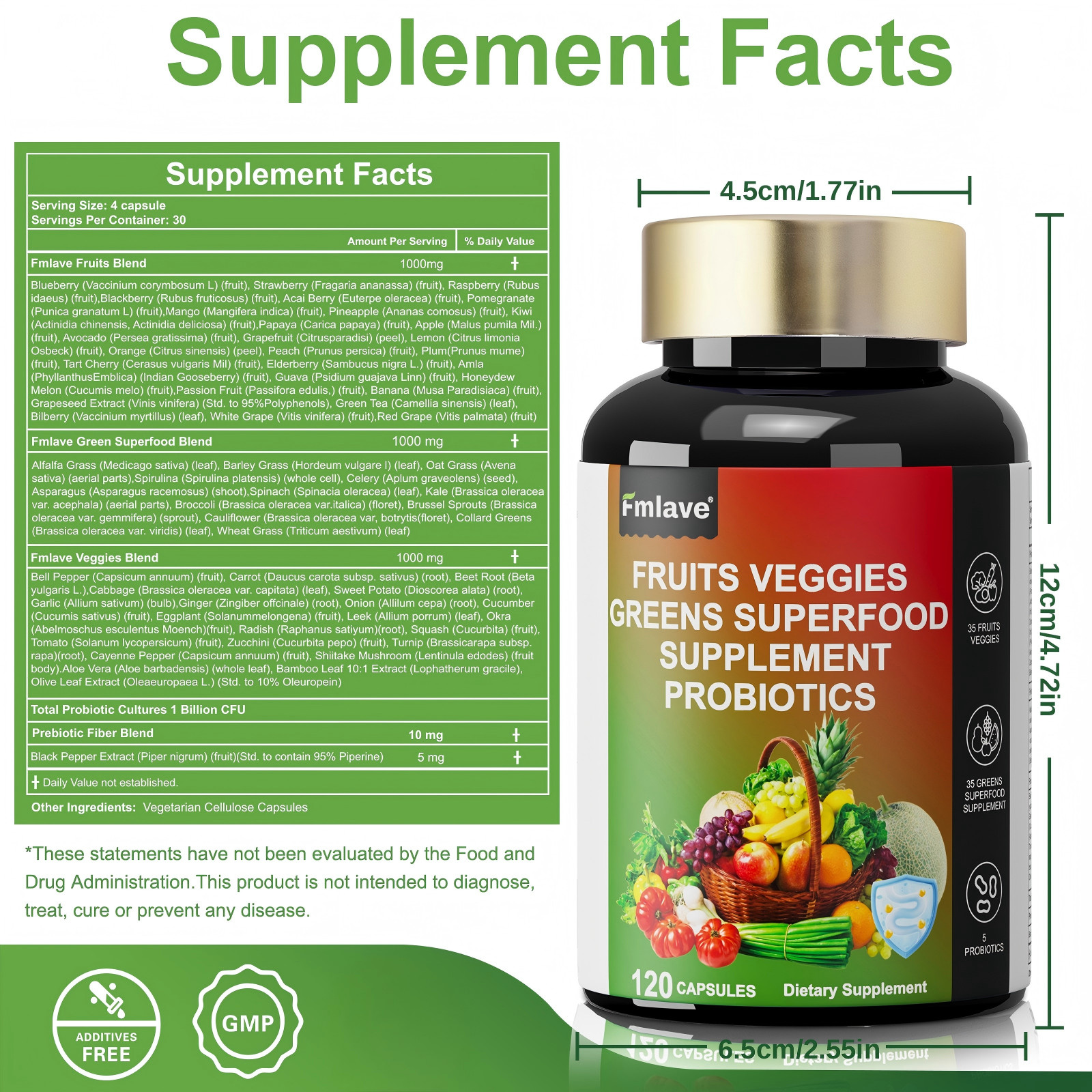 70 Fruits and Veggies Supplement Balance of Daily Nature Fruits and Vegetables