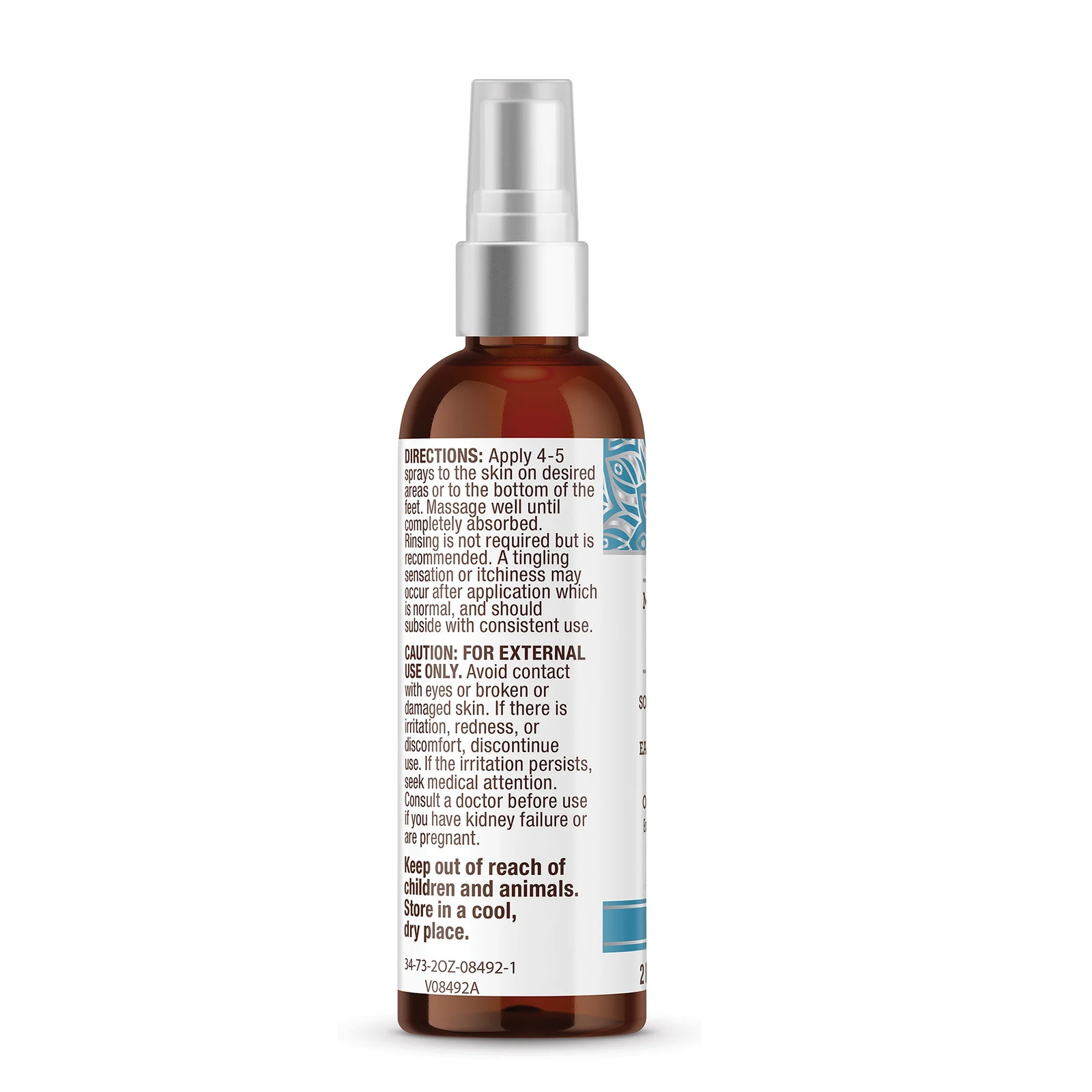Magnesium Oil Spray for Muscle Relief and Soothing Aches, Quick Absorbing, 2 Fl