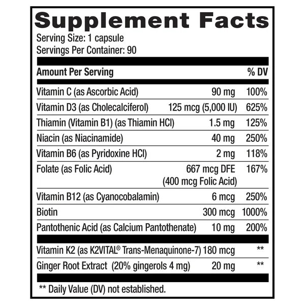 Weider Artery Health with Vitamin K2 Plus D3, 90 Veggie Caps – EXP 06/2026 New!