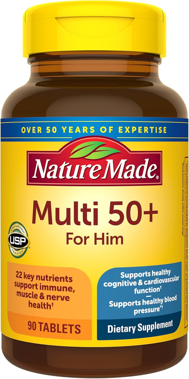 Nature Made Multivitamin for Men Over 50 Mens Multi 50 Plus 90 Tablets NEW